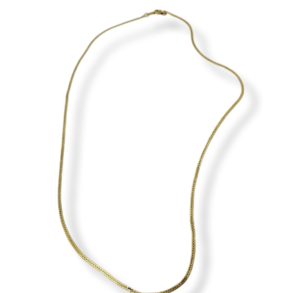 CROWN TRIFARI 1960S GOLDPLATED HERRINGBONE CHAIN NECKLACE - Picture 3 of 7